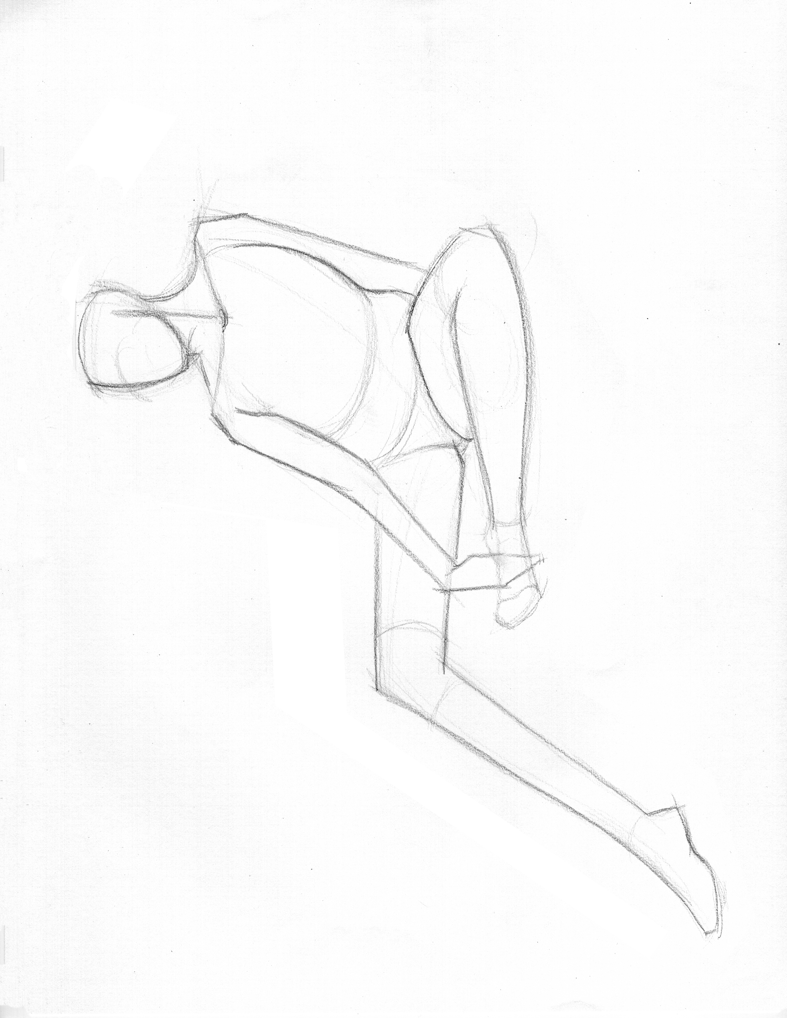 Gesture drawing example focused on movement and flow