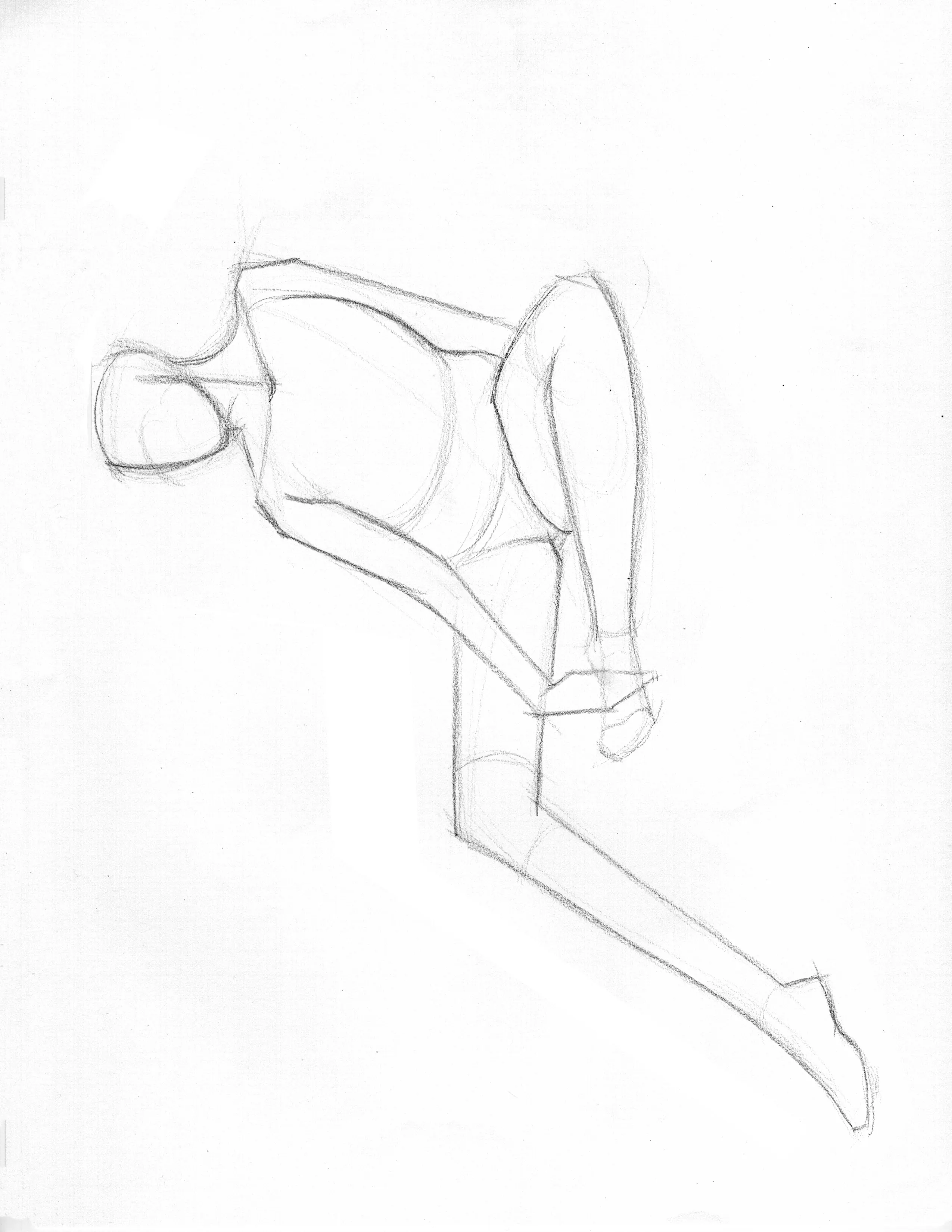 Gesture drawing example focused on movement and flow