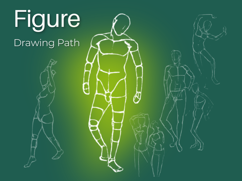 Figure Drawing Path hero artwork with guided practice text