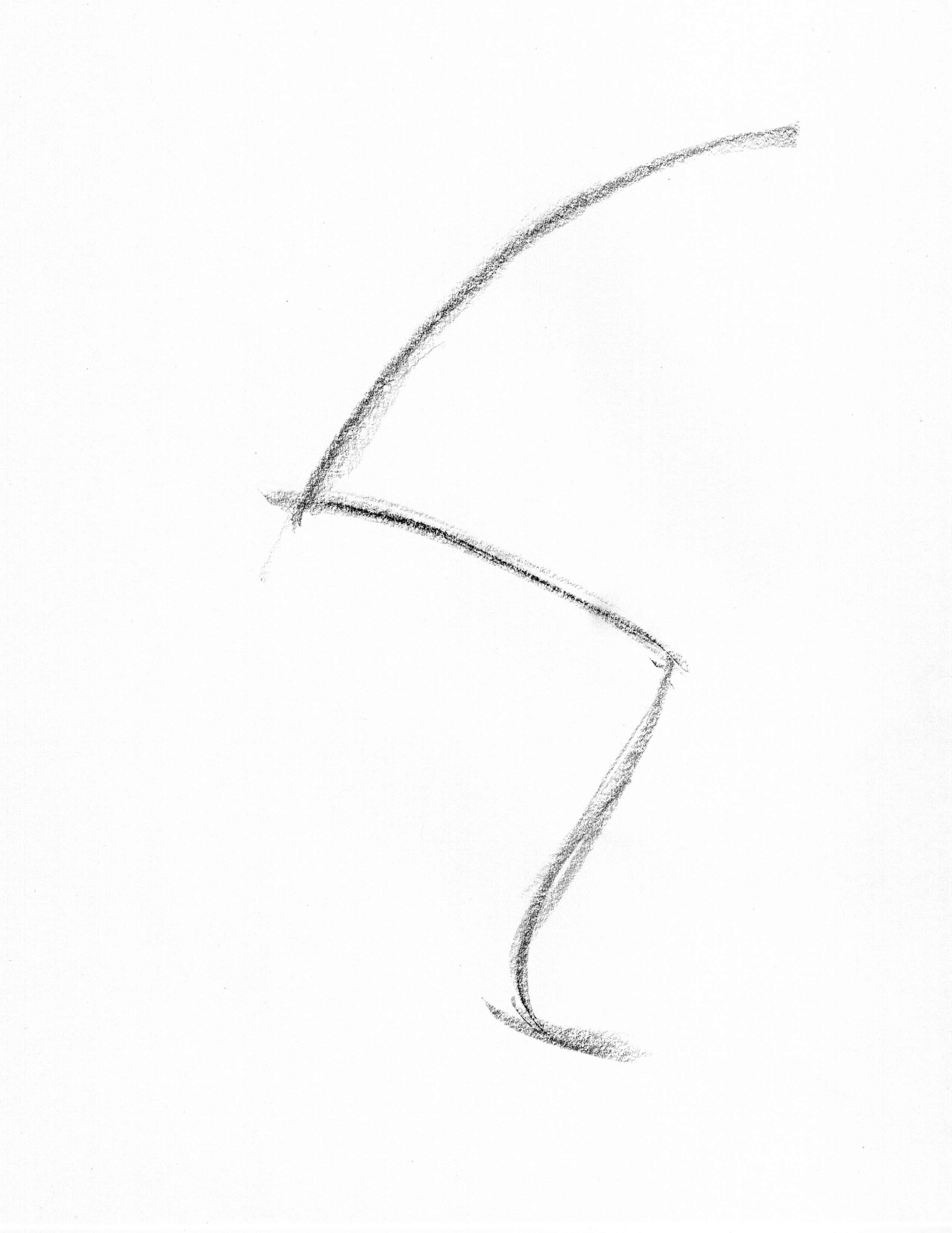 line of action gesture drawing example compressed spring zigzag rhythm