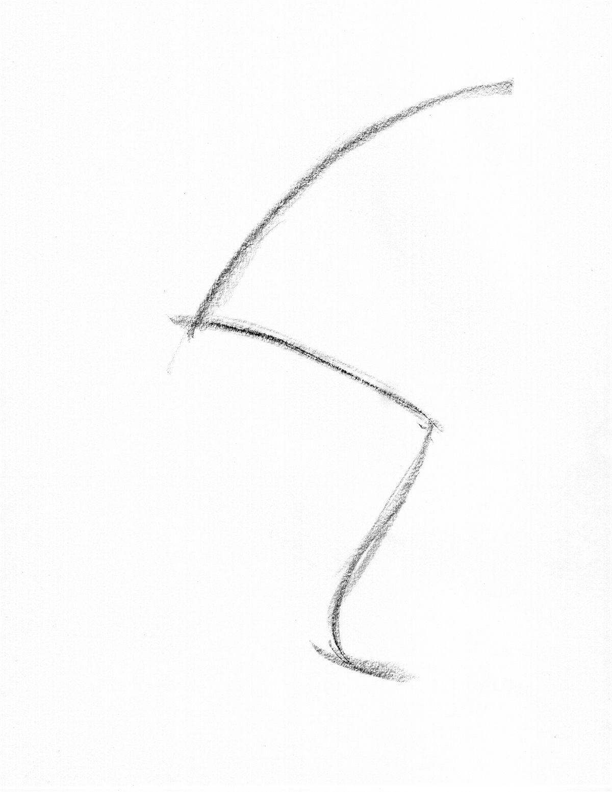 line of action gesture drawing example compressed spring zigzag rhythm