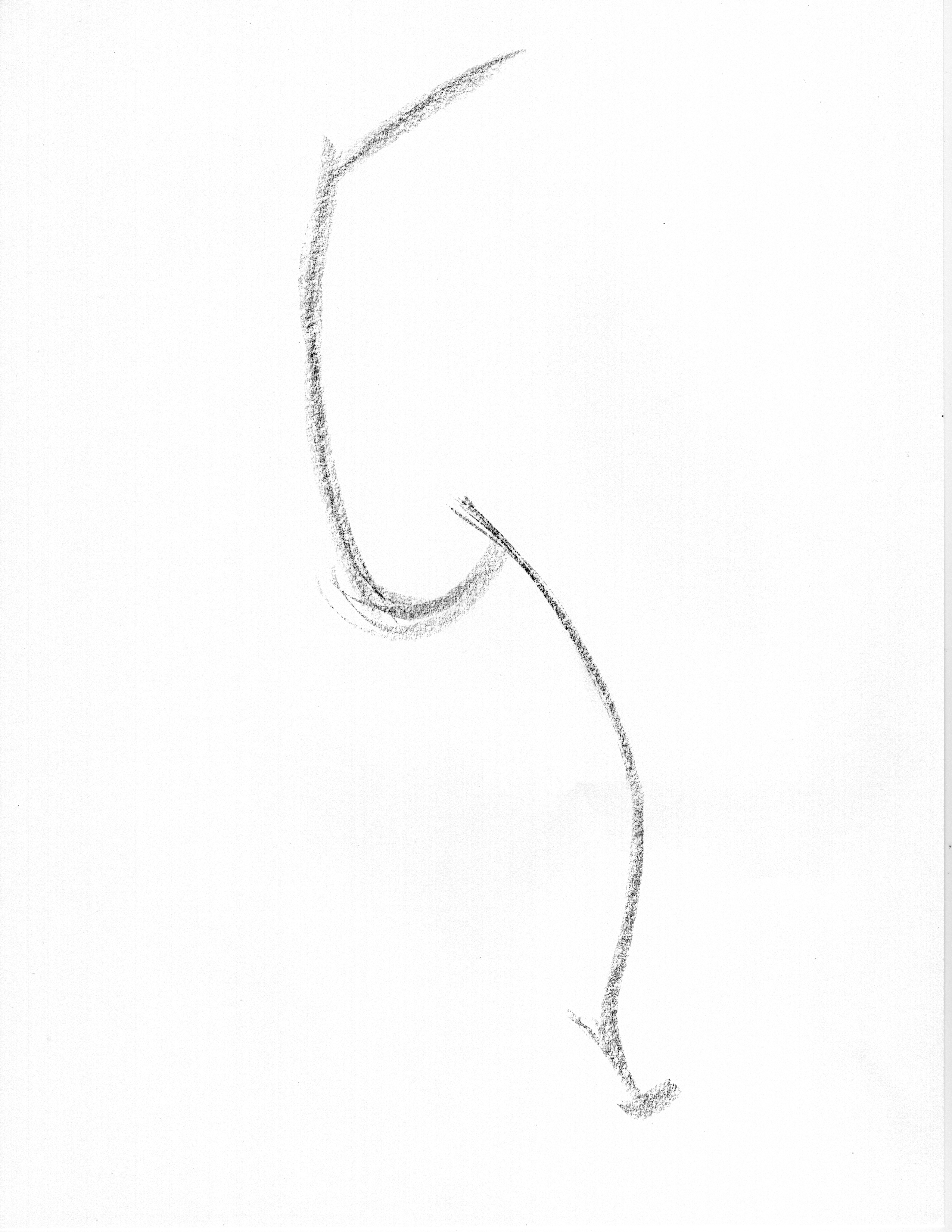 line of action gesture drawing example non weight bearing leg movement