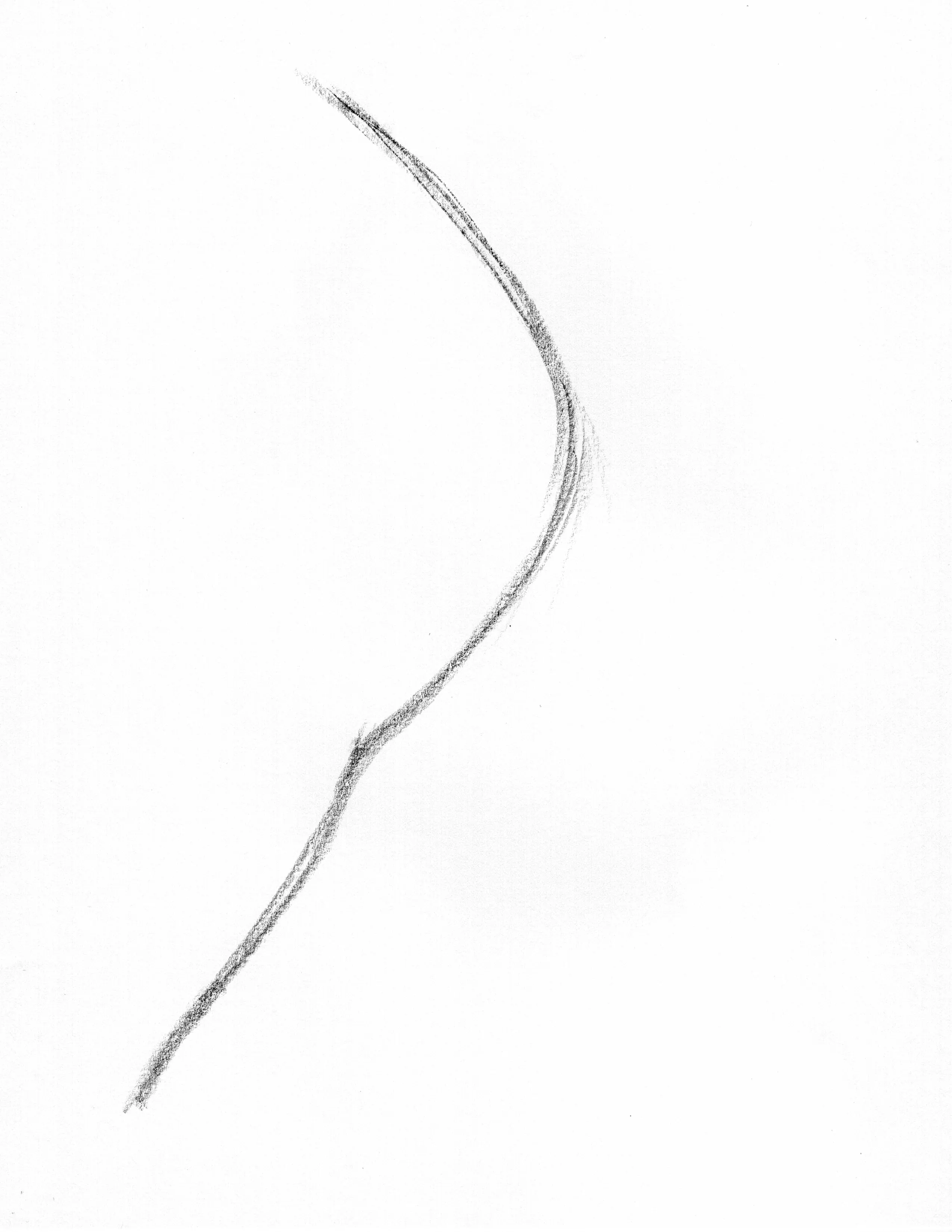 line of action gesture drawing example hip push outward and exaggerated gesture