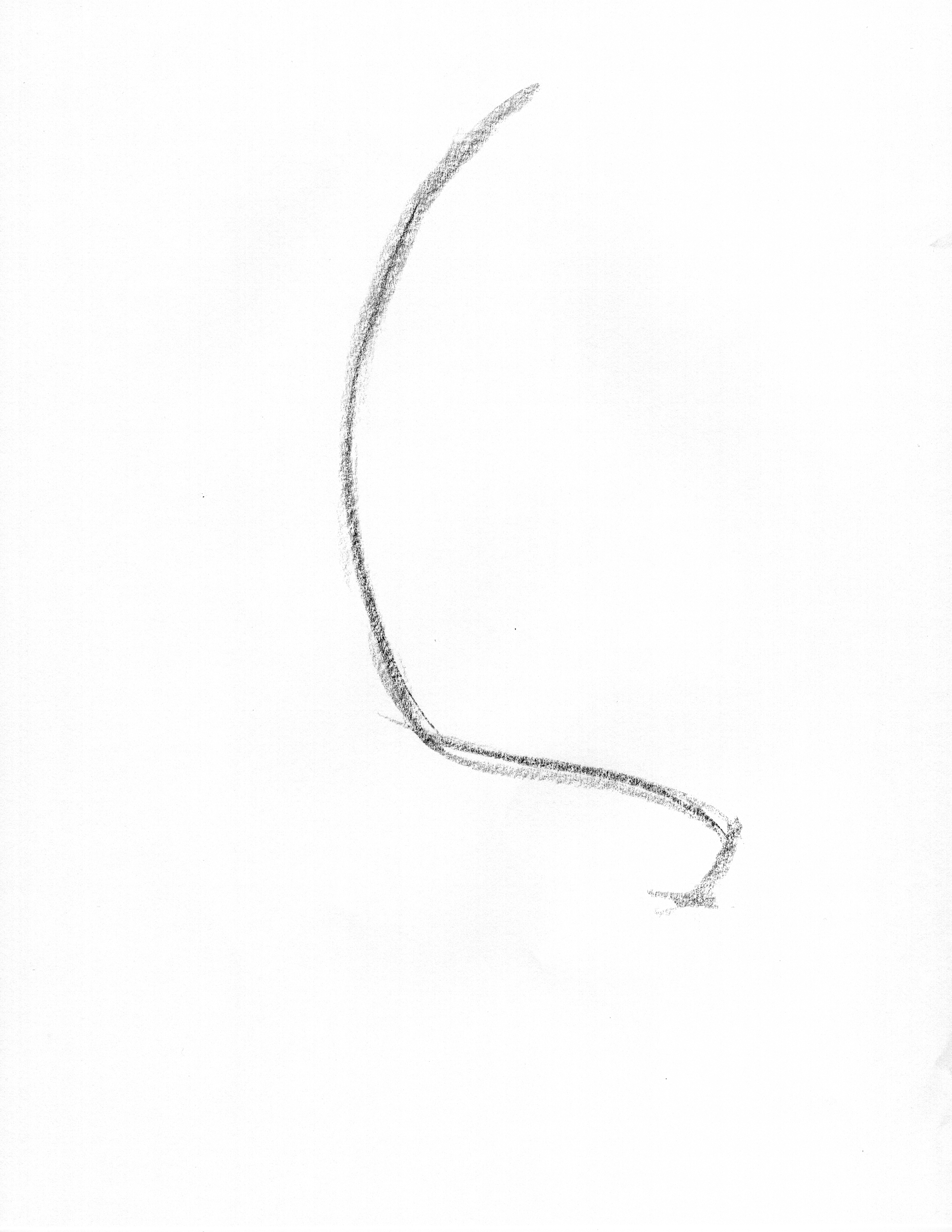 line of action gesture drawing example upward torso lift with grounded stance