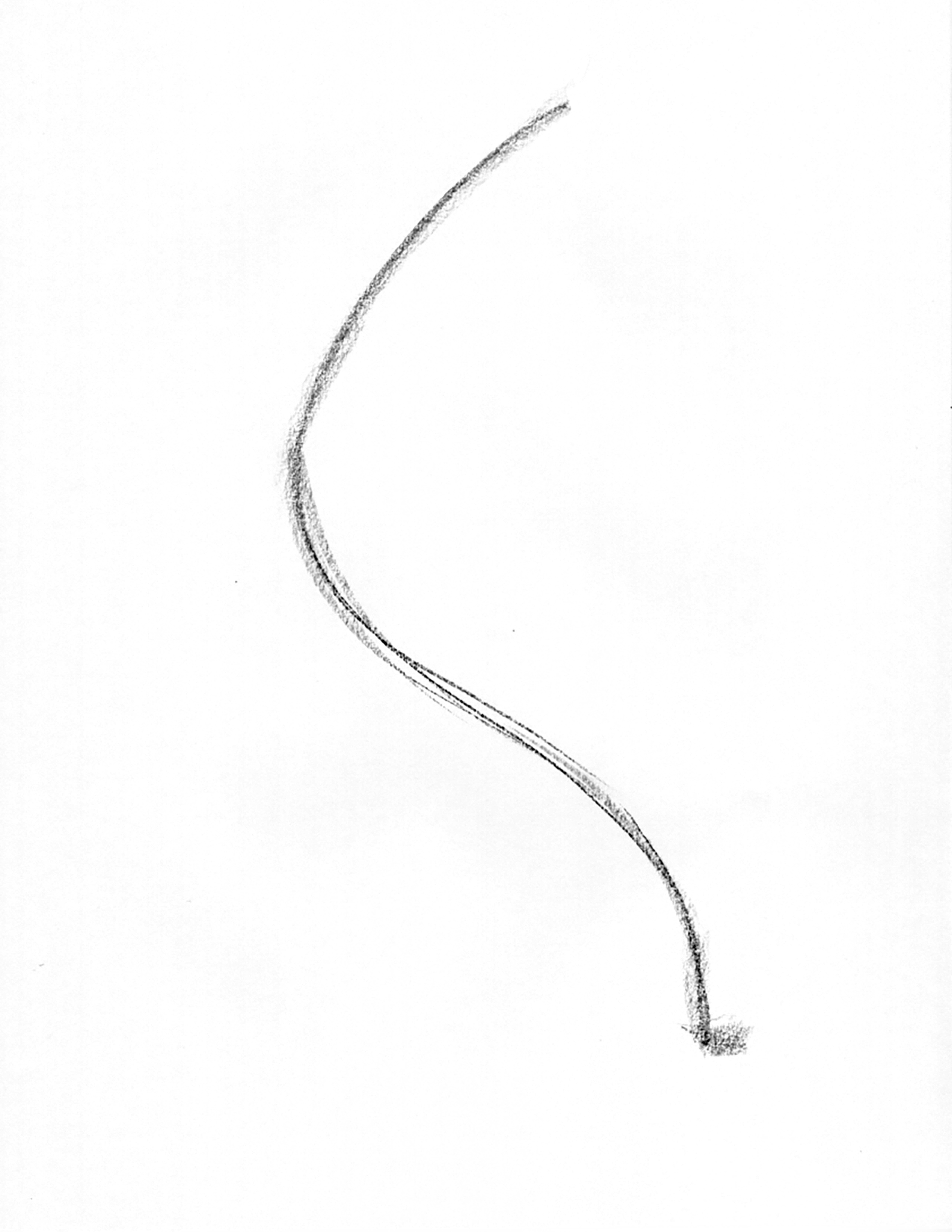 line of action gesture drawing example rising torso with anchored legs