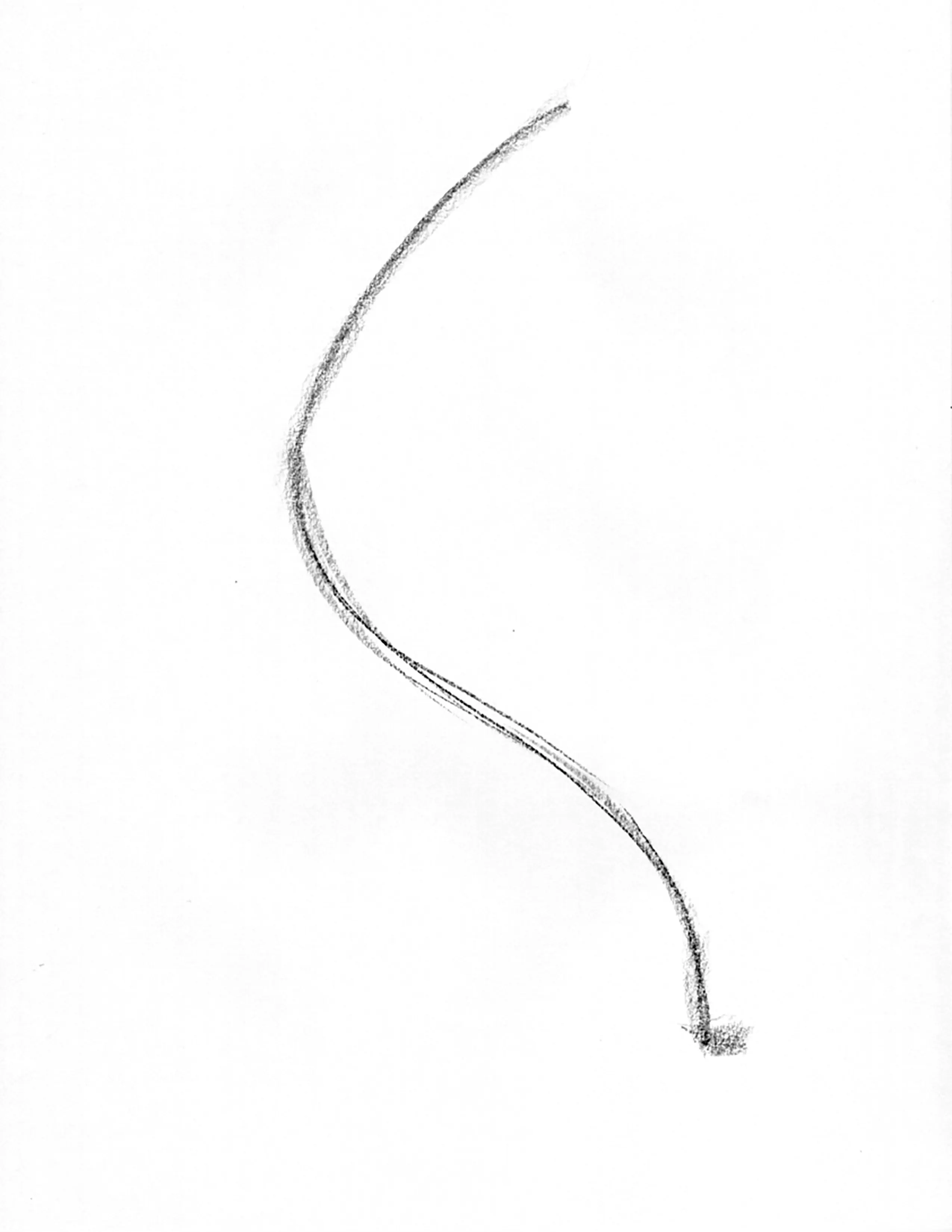 line of action gesture drawing example rising torso with anchored legs