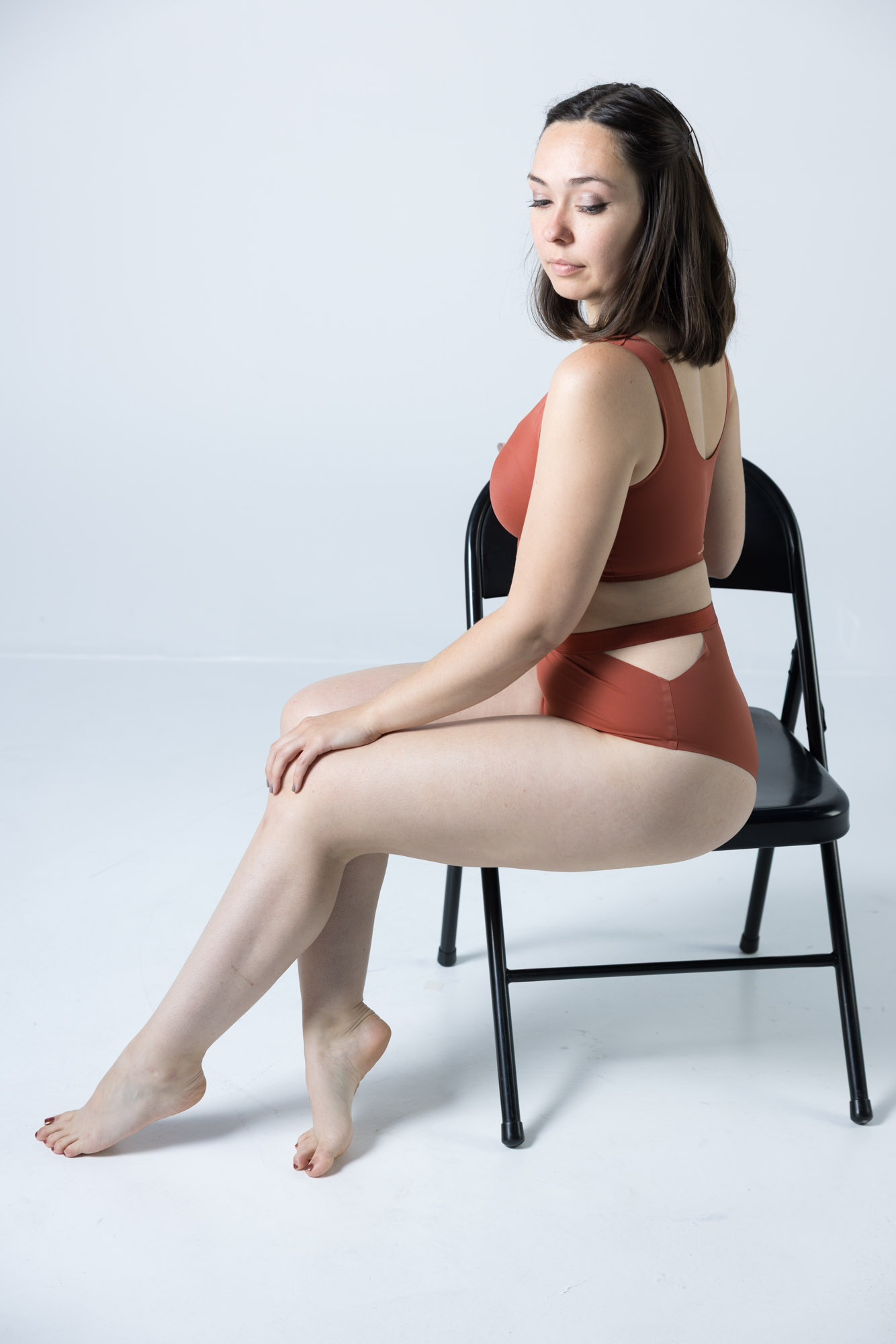 Chair pose reference for seated balance and gesture