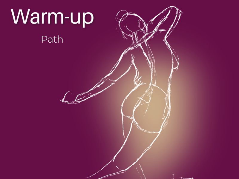 Warm-Up Path hero artwork with guided practice text